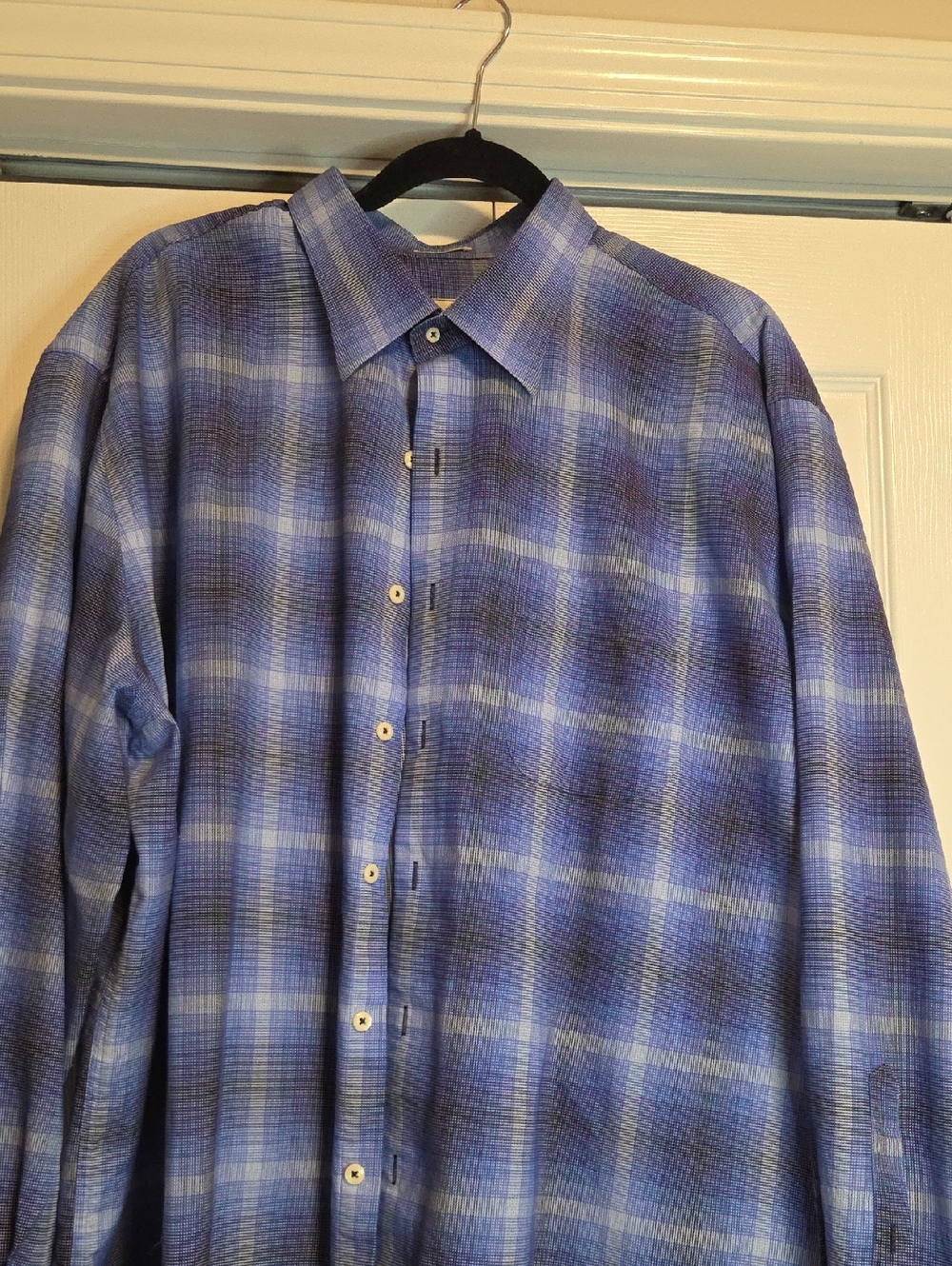 Peter Millar Blue Plaid Casual Button-Down Shirt